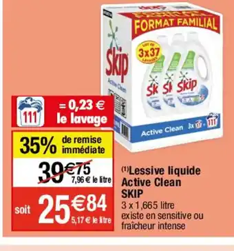 Migros Lessive liquide Active Clean SKIP offre
