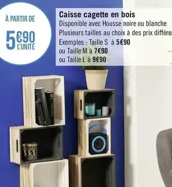 Géant Casino Caisse cagette en bois offre