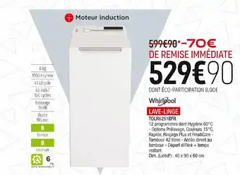 Extra Whirlpool lave-linge offre