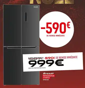 Extra Brandt réfrigérateur 4 portes offre