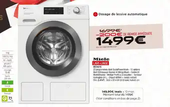 Extra Miele lave-linge offre