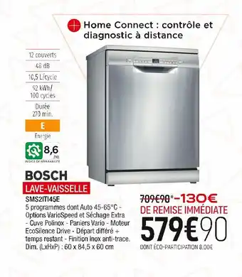 Extra Bosch lave-vaisselle offre