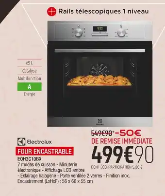 Extra Electrolux four encastrable offre
