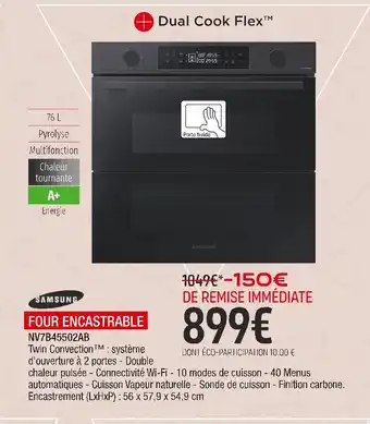 Extra Samsung four encastrable offre