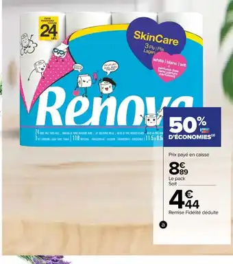 Carrefour Papier hygienique renova offre