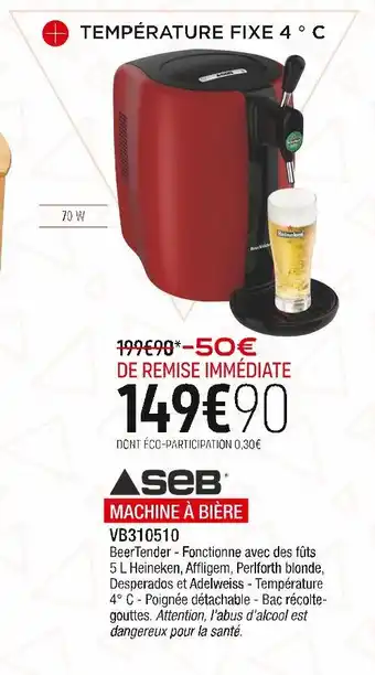 Extra Seb machine à bière offre