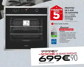 Extra Sauter four encastrable offre