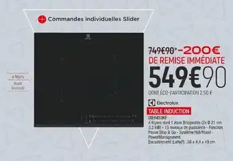Extra Electrolux table induction offre