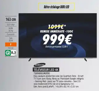 Blanc Brun Samsung téléviseur led 4k offre