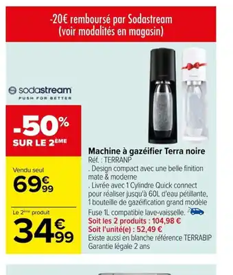 Carrefour Machine à gazéifier Terra noire offre