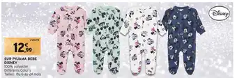 Intermarché Disney sur pyjama bebe offre