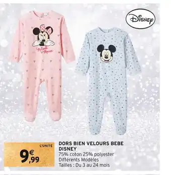 Intermarché Disney dors bien velours bebe offre