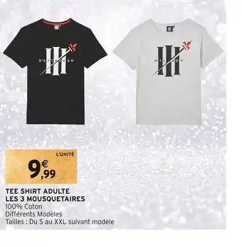 Intermarché Les 3 mousquetaires tee shirt adulte offre