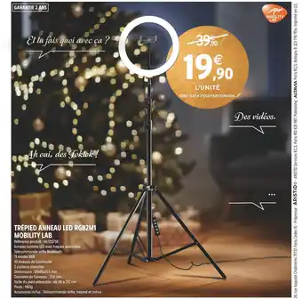 Intermarché Mobility lab trépied anneau led rgb2m1 offre