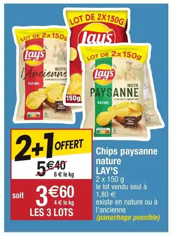 Chips paysanne nature lay's