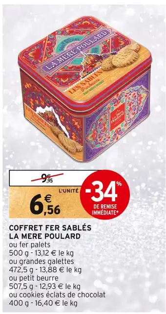 Intermarché La mere poulard coffret fer sablés offre