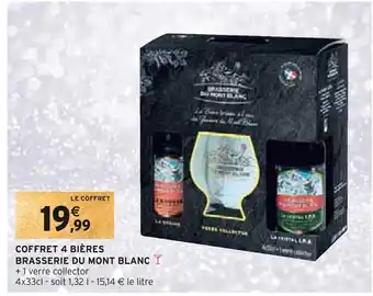 Intermarché Brasserie du mont blanc coffret 4 bières offre