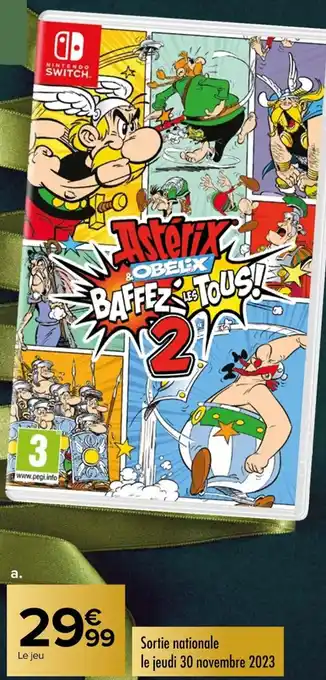 Carrefour Jeu asterix obelix baffez les tous 2 pour nintend switch offre