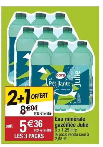 Migros Eau minérale gazéifiée julie offre