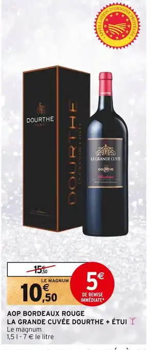 Intermarché Dourthe aop bordeaux rouge la grande cuvée + étui offre