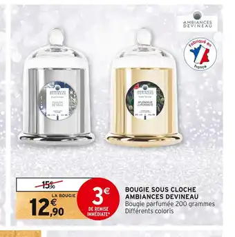Intermarché Ambiances devineau bougie sous cloche offre