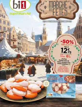 Bi1 Auchan Petites noix de Saint-Jacques avec corail surgelées offre