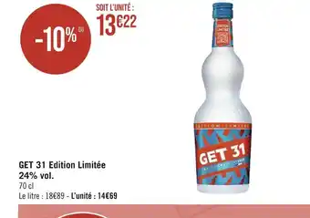 Get 31 edition limitée 24% vol