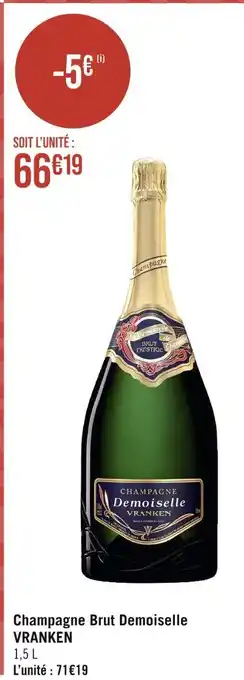 Casino Supermarchés Vranken champagne brut demoiselle offre