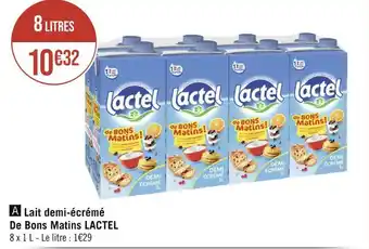 Casino Supermarchés Lactel lait demi-écrémé de bons matins offre
