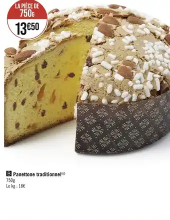 Casino Supermarchés Panettone traditionnel offre