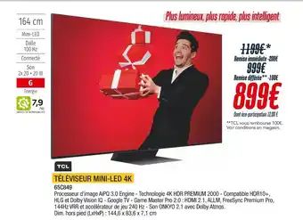 Proxi Confort Tcl téléviseur mini-led 4k offre