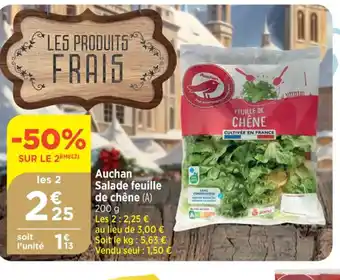 Bi1 Auchan Salade feuille de chêne offre