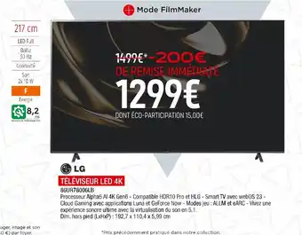 Extra Lg téléviseur led 4k offre