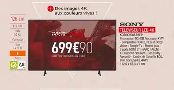 Extra Sony téléviseur led 4k offre