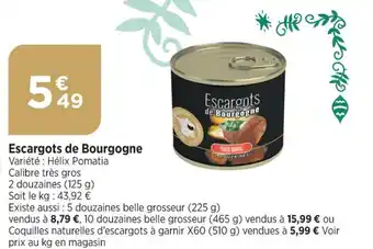 Bi1 Escargots de Bourgogne offre