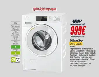 Proxi Confort Miele lave-linge offre