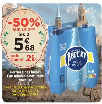 Bi1 Perrier fines bulles Eau minérale naturelle gazeuse offre