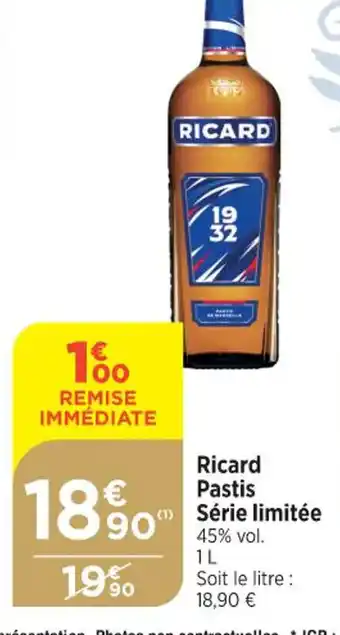 Bi1 Ricard Pastis Série limitée offre