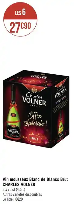Charles volner vin mousseux blanc de blancs brut