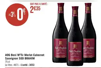 Aog beni mâtir merlot cabernet sauvignon sidi brahim