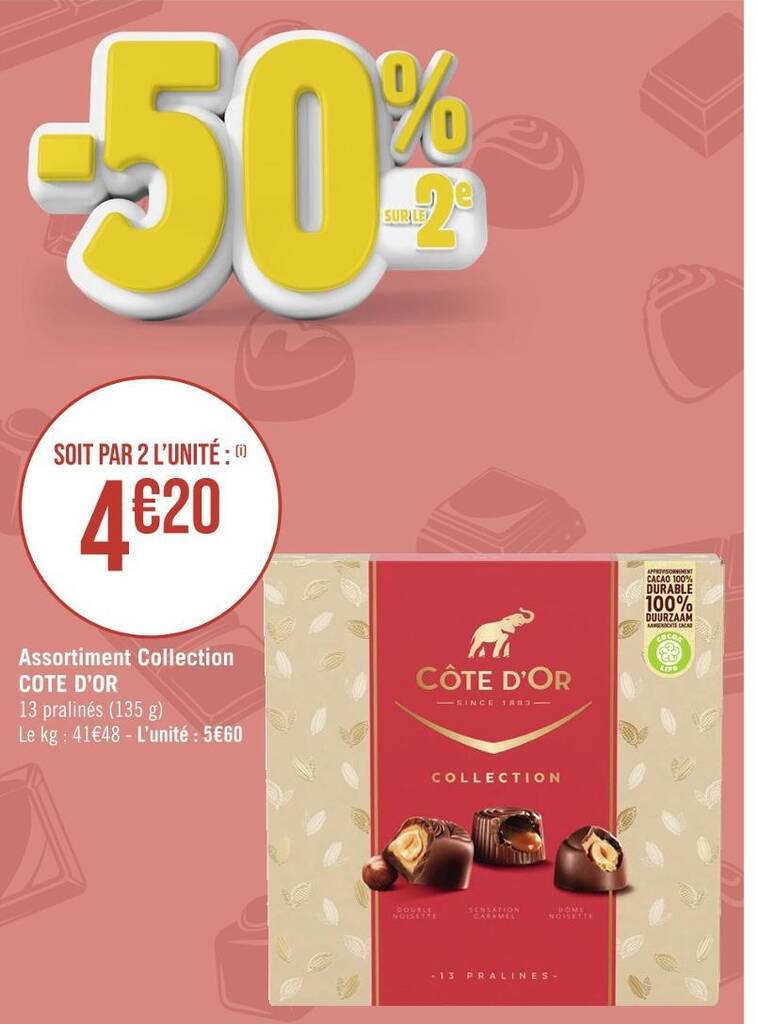Promo Cote d’or assortiment collection chez Casino Hyperfrais