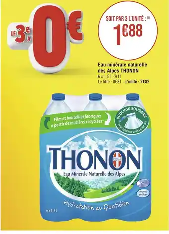 Thonon eau minérale naturelle des alpes