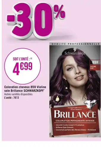 Schwarzkopf coloration cheveux 859 violine soie brillance