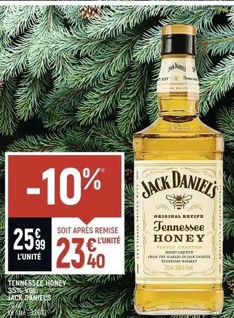 Petit Casino Jack daniel’s tennessee honey 35% vol offre