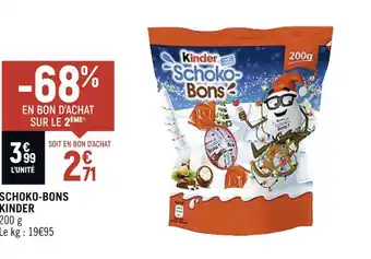 Petit Casino Kinder schoko-bons offre