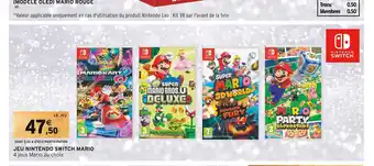 Intermarché Mario jeu nintendo switch offre