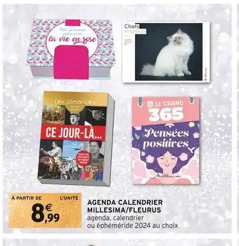 Intermarché Agenda calendrier millesima/fleurus offre