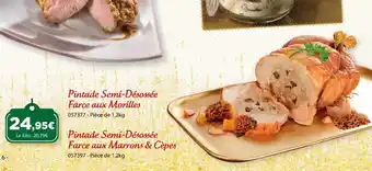 Pintade Semi-Désossée Farce aux Morilles