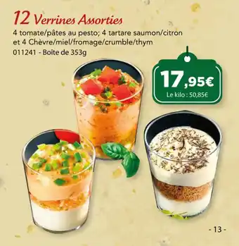 12 Verrines Assorties