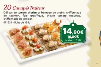 20 Canapés Traiteur